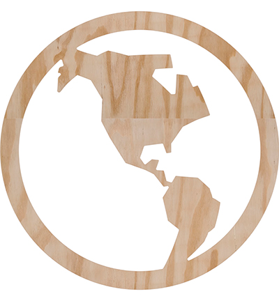 Deco wood wereldkaart USA Goed Gestyled Brielle
