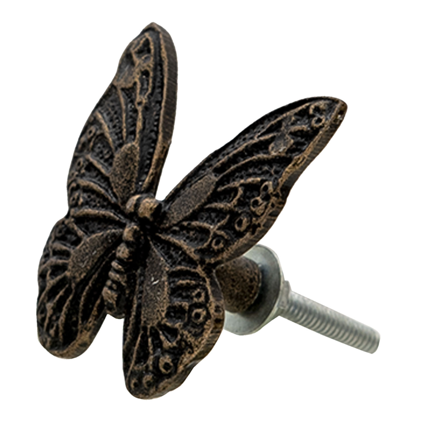 prachtige vlinder knop deurknop met zwart van Goed Gestyled brielle