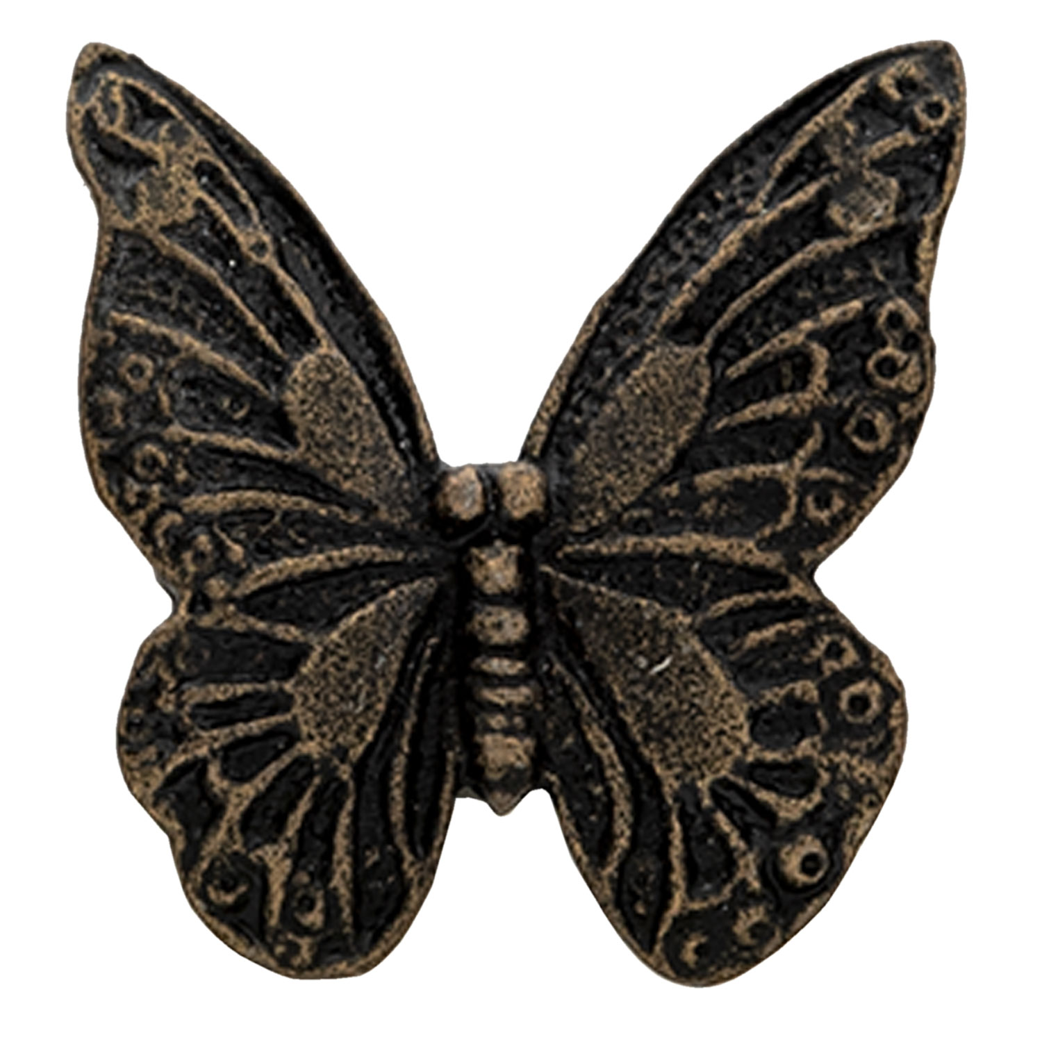 prachtige vlinder knop deurknop met zwart van Goed Gestyled brielle