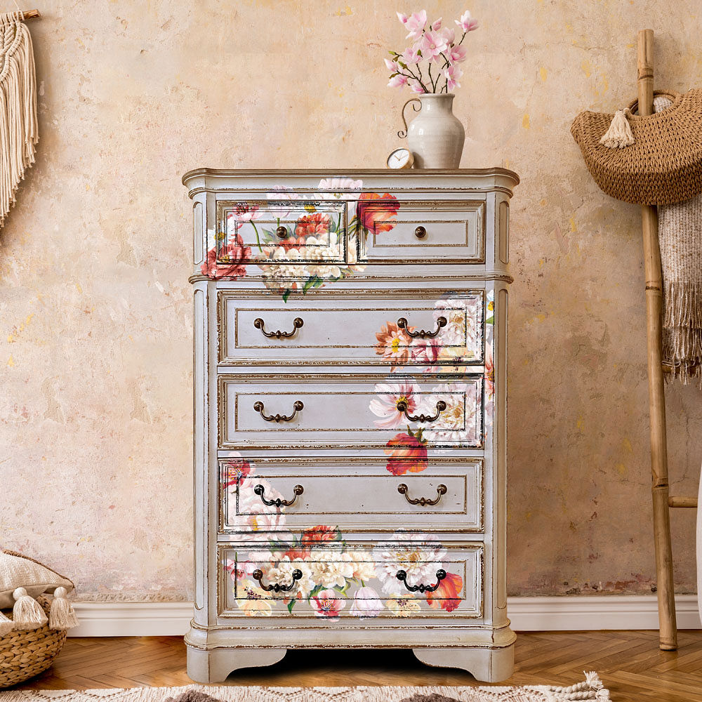 meubel transfer Pretty in Peach bloemen transferGoed Gestyled Brielle