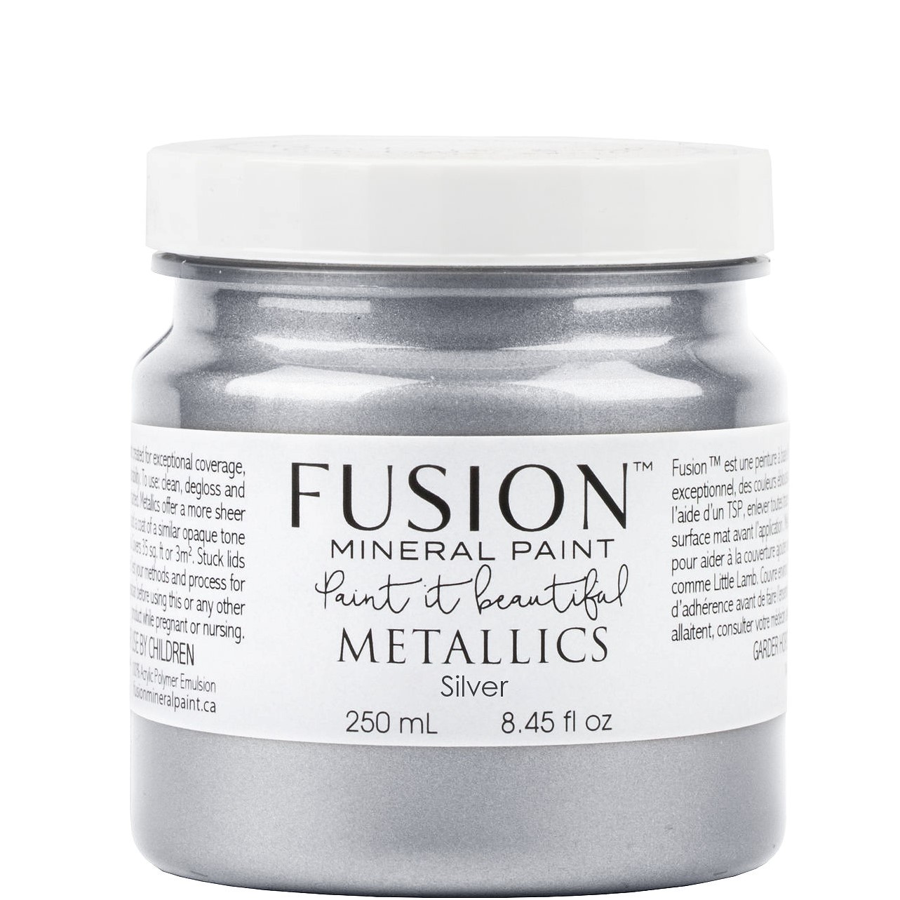 silver metallic Fusion Mineral Paint Goed Gestyled Brielle