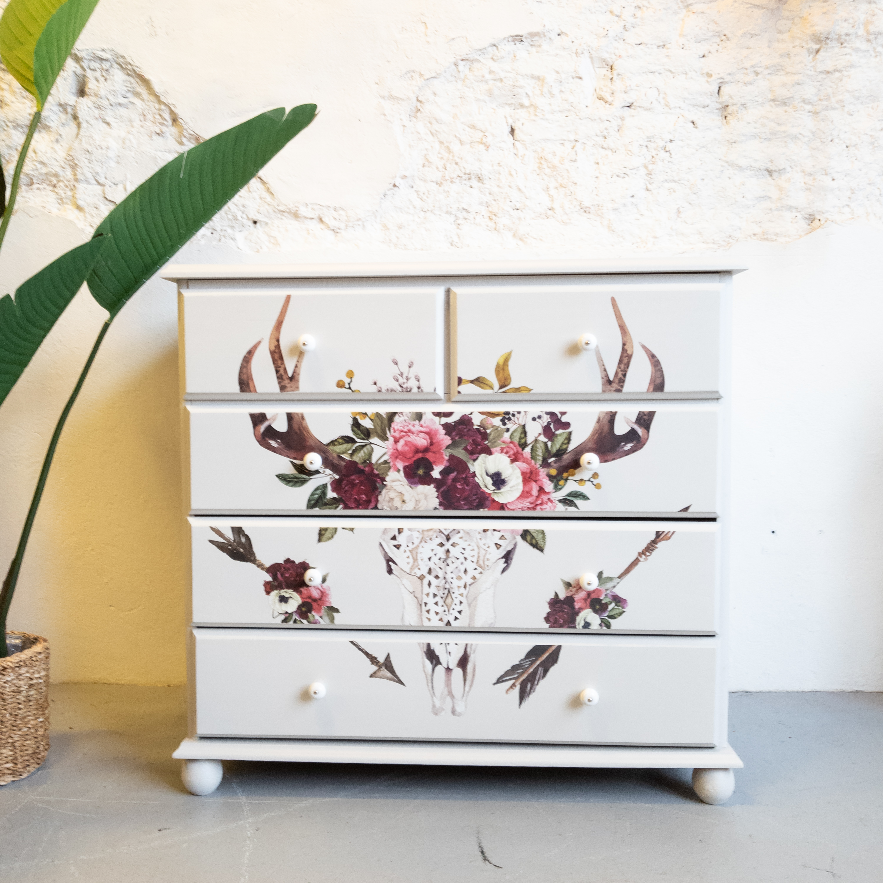 Beautifully Native transfer met bloemen Goed Gestyled Brielle