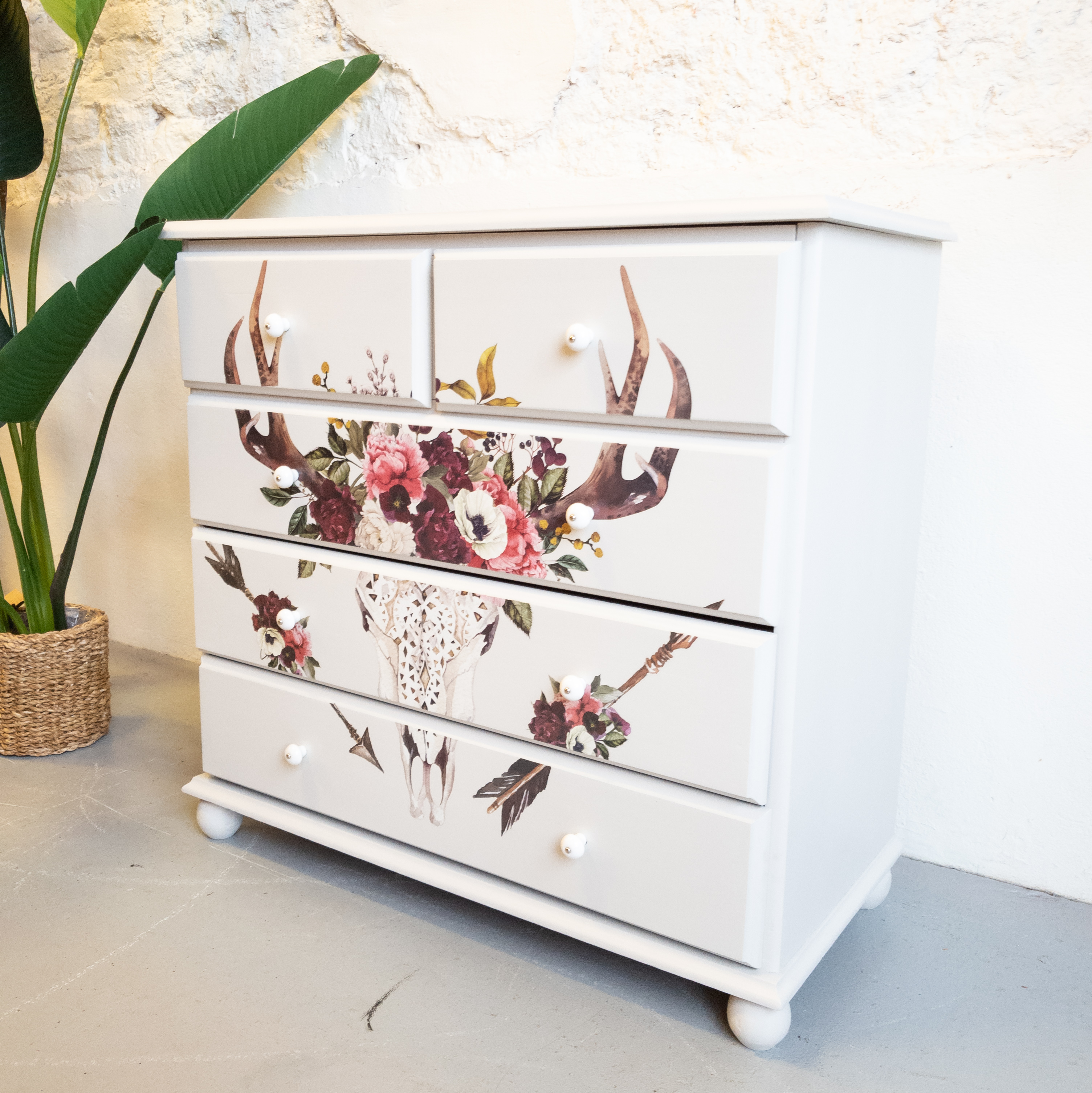 Beautifully Native transfer met bloemen Goed Gestyled Brielle