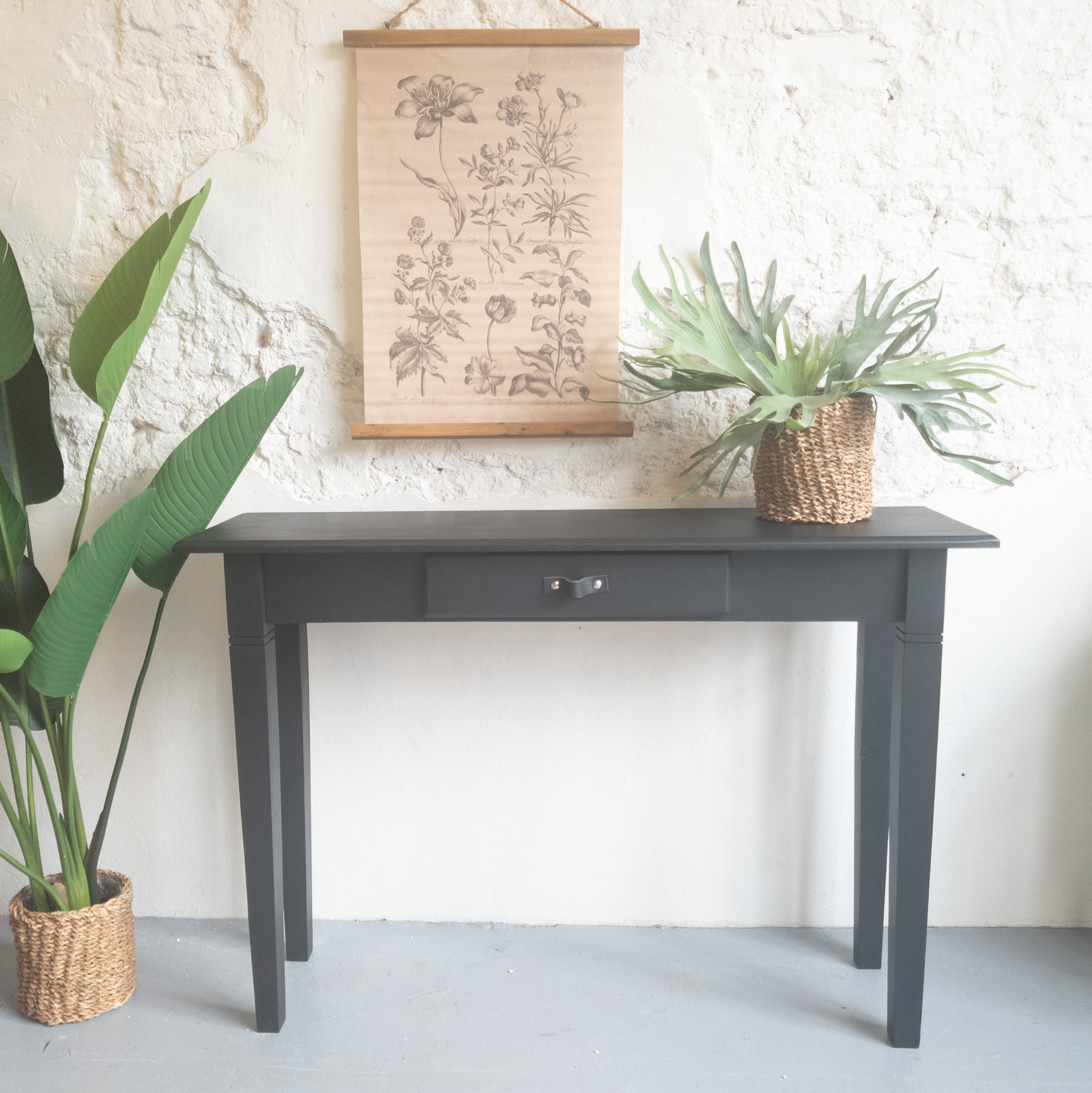 Sidetable mat zwart coal black fusion mineral paint goed gestyled brielle