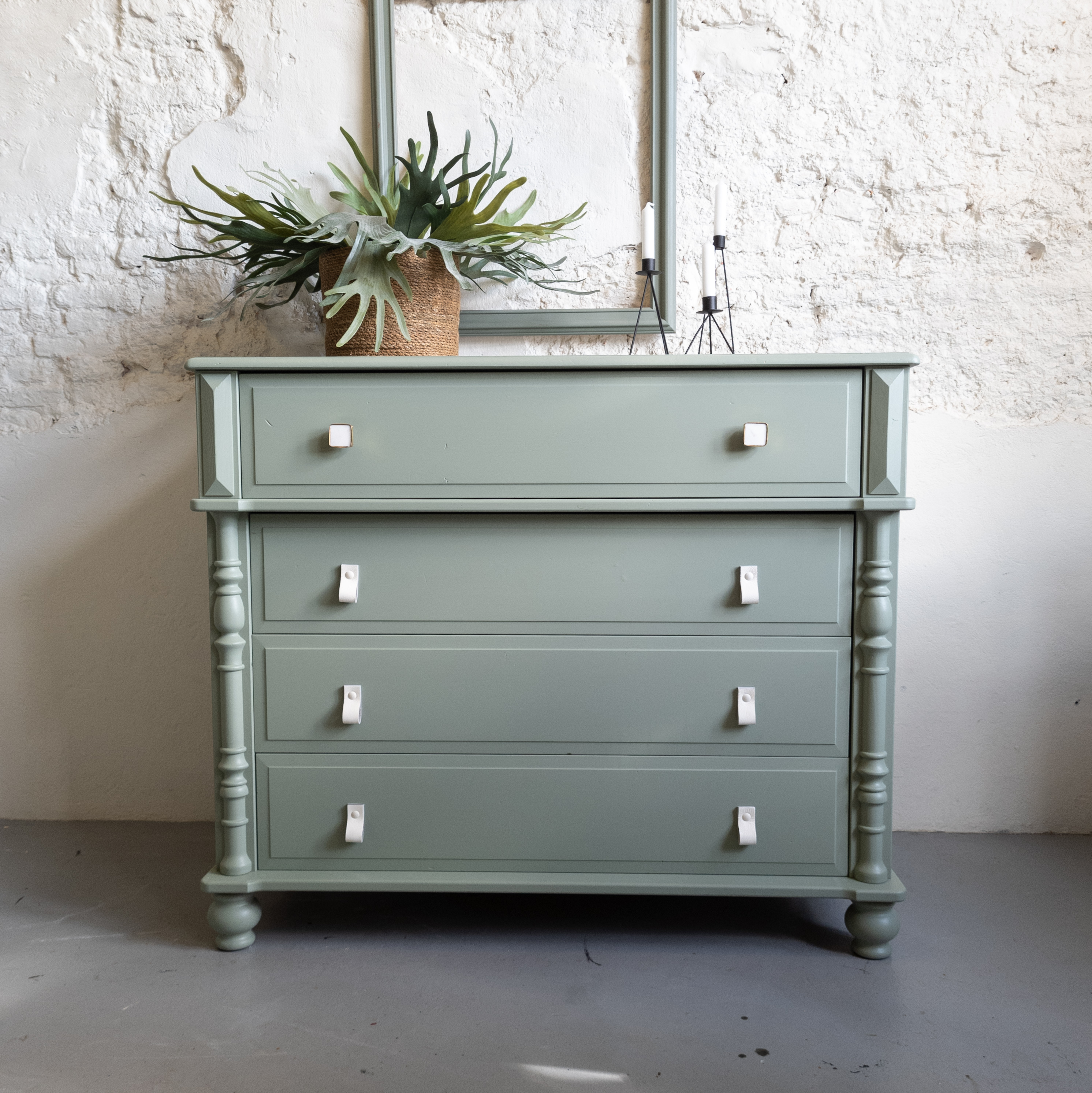 Ladekast oudgroen fusion mineral paint goed gestyled brielle