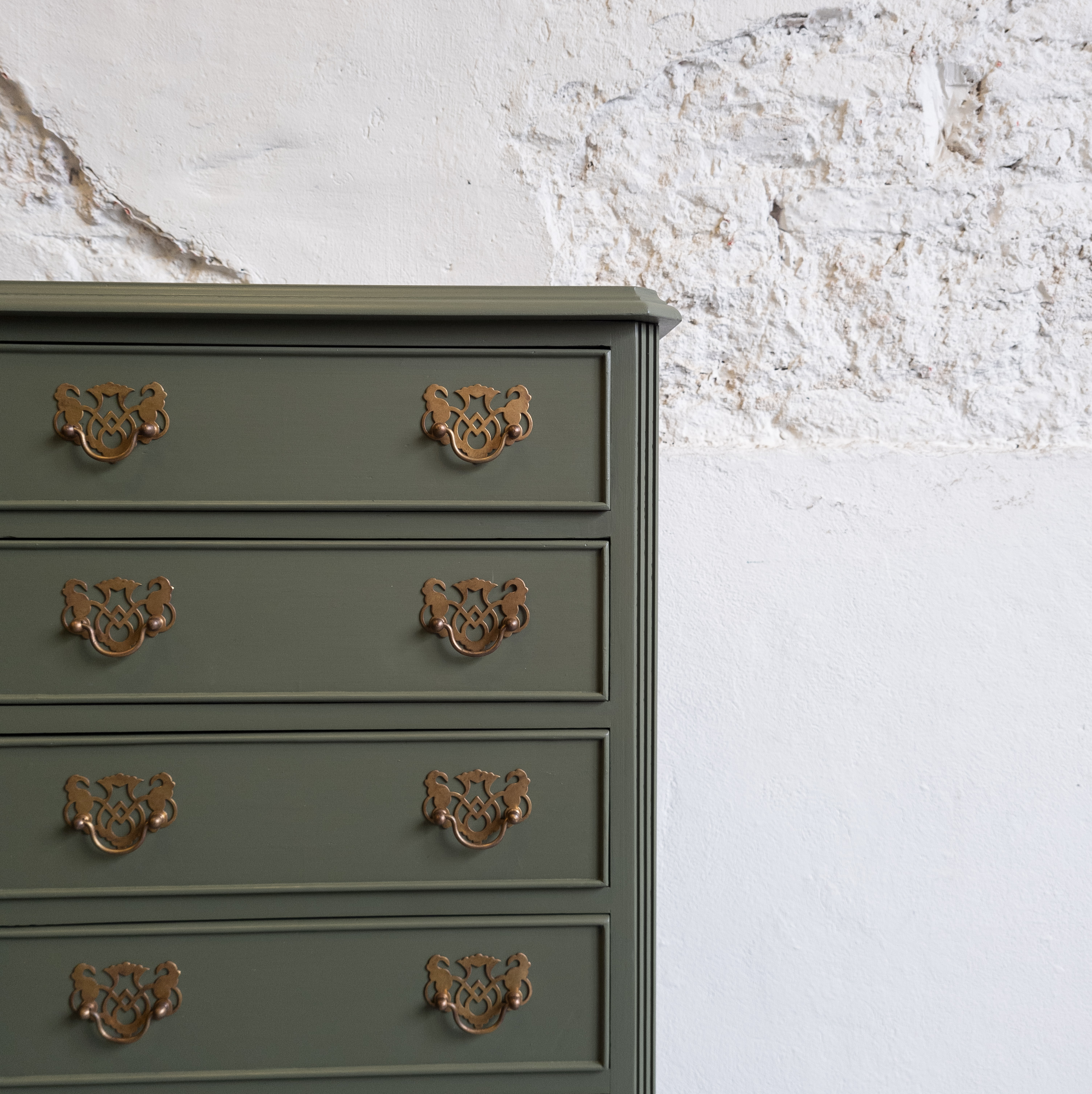 Ladekastje met 7 lades en originele handgrepen Goed Gestyled Fusion Mineral paint bayberry groen