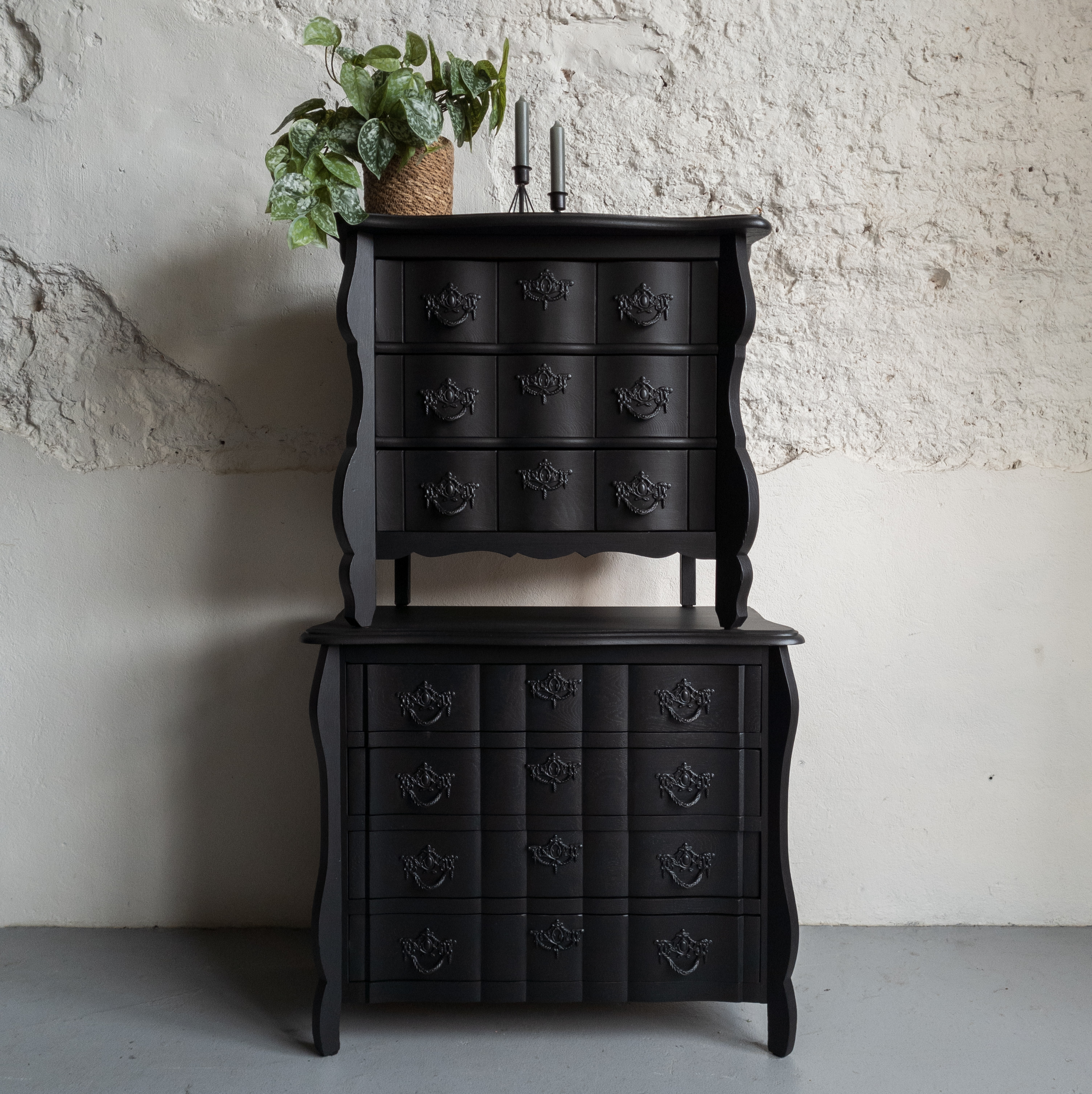 Buikkastjes mat zwart Coal Black fusion mineral paint Goed Gestyled brielle