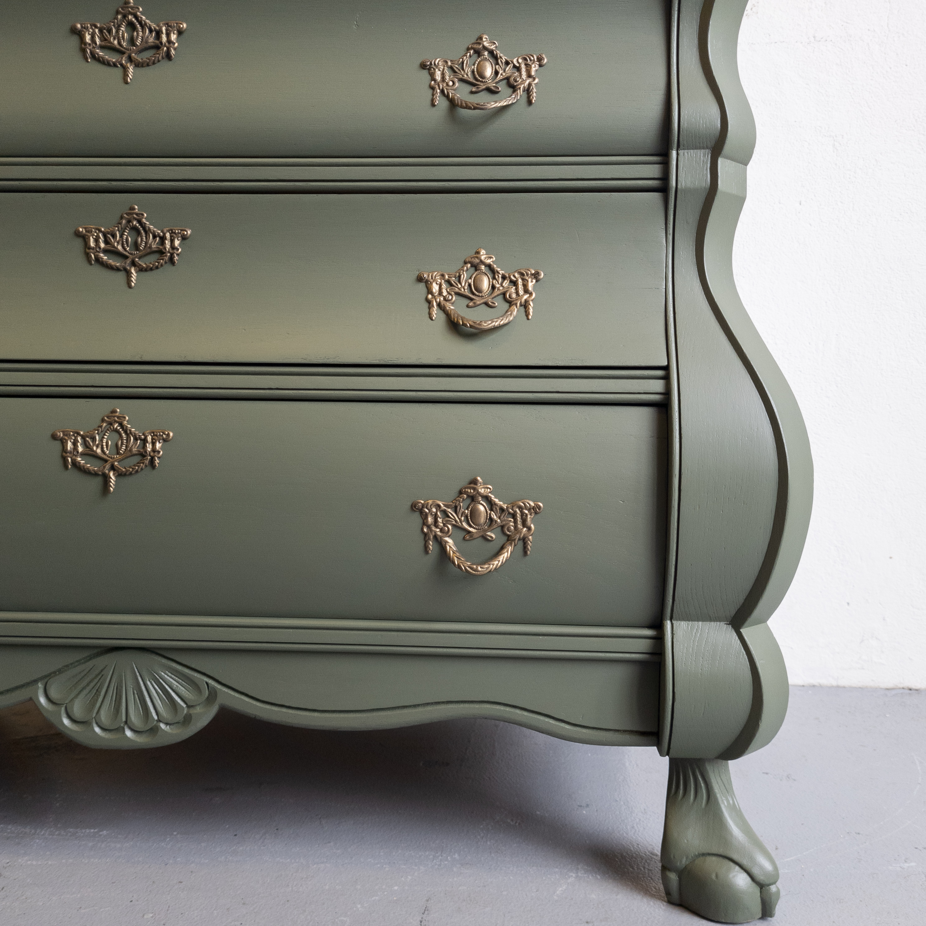 rechtbank Drama het formulier Gave tuiswerkplek! Secretaire groen geverfd met Fusion Mineral Paint