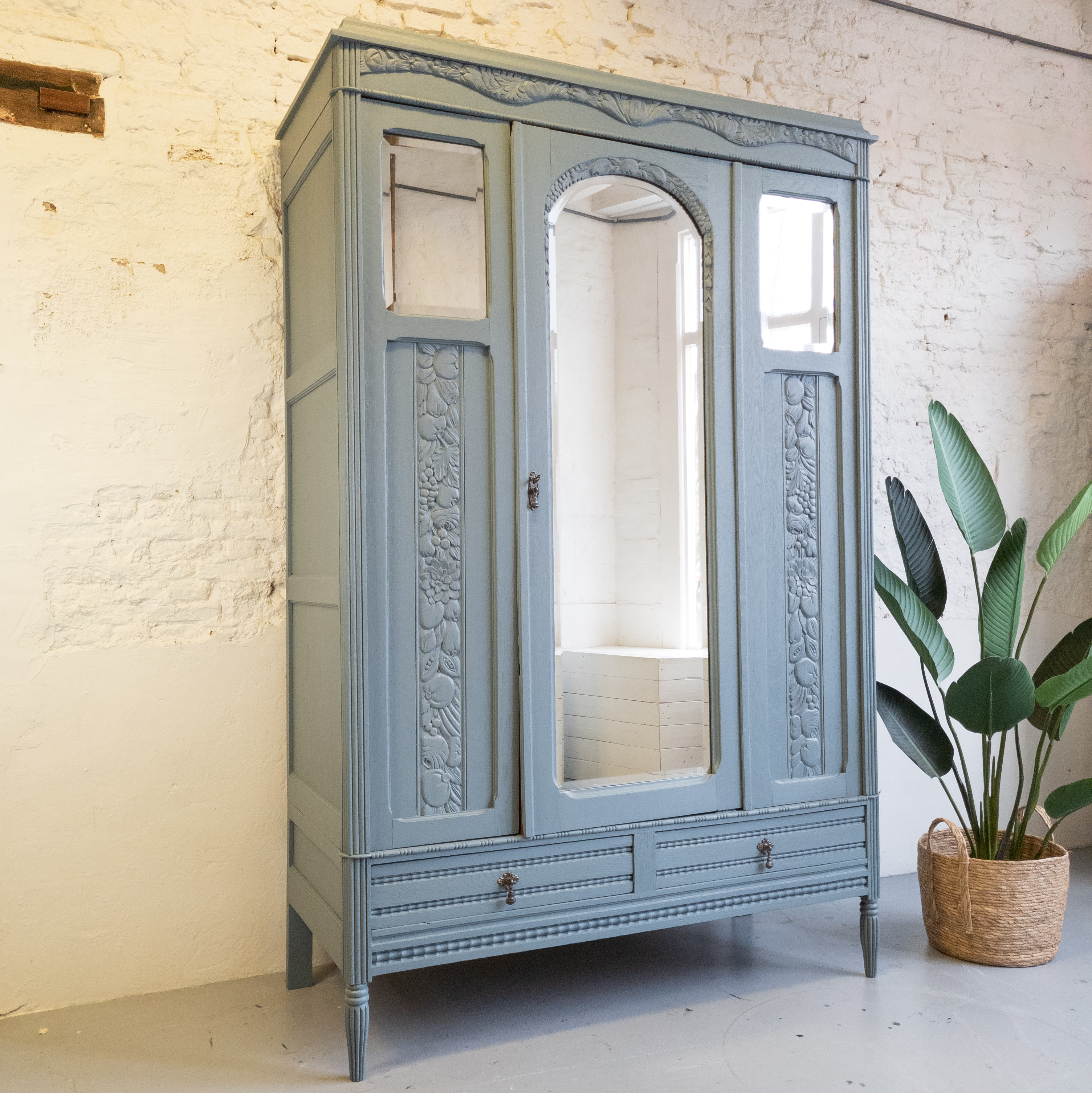 Linnenkast Blue Pine Fusion Mineral Paint matte verf Goed Gestyled Brielle