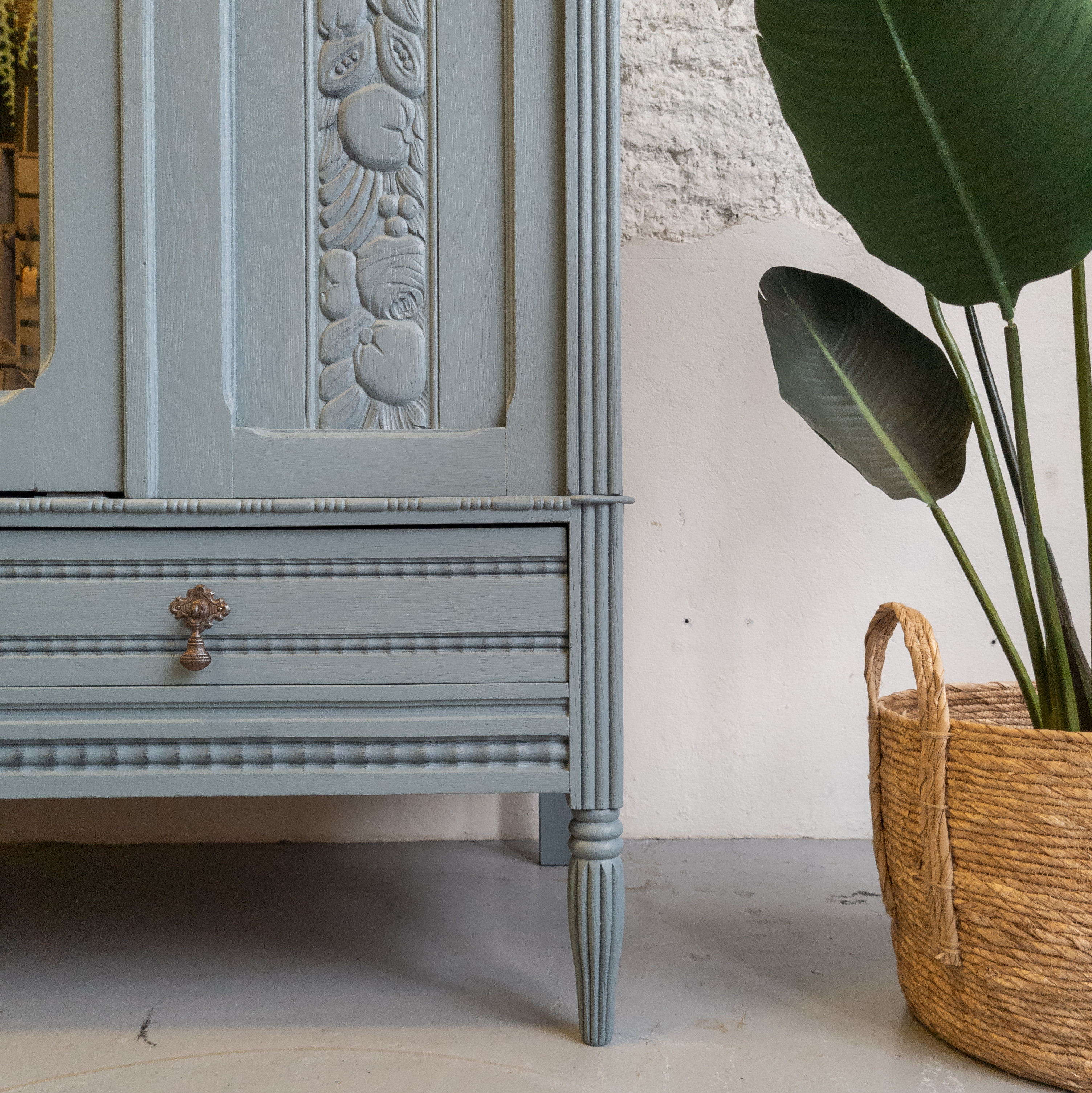 Linnenkast Blue Pine Fusion Mineral Paint matte verf Goed Gestyled Brielle