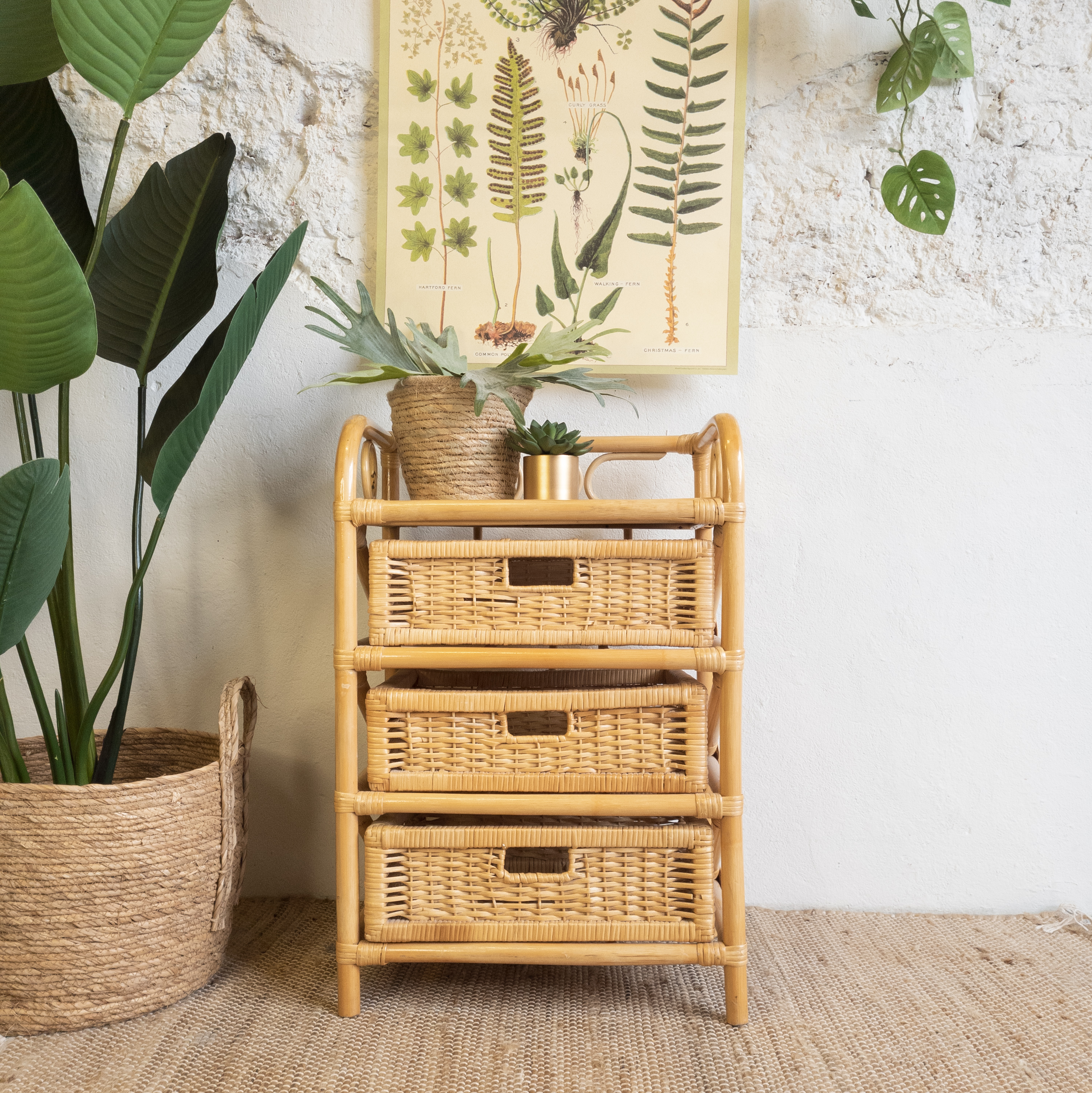 klein vintage rotan ladekastje Goed Gestyled Brielle