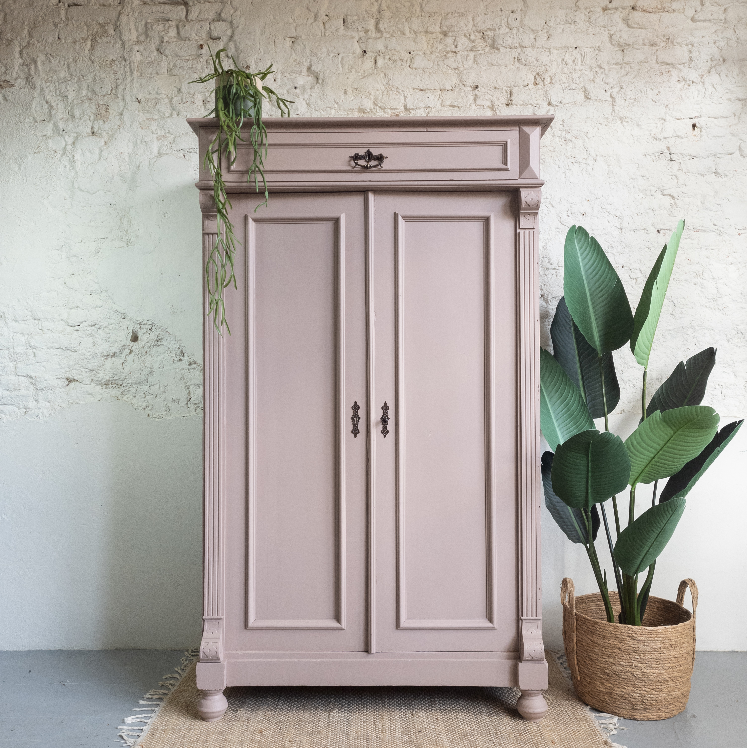 Meidenkast Damask oud roze Fusion Mineral Paint matte verf Goed Gestyled Brielle