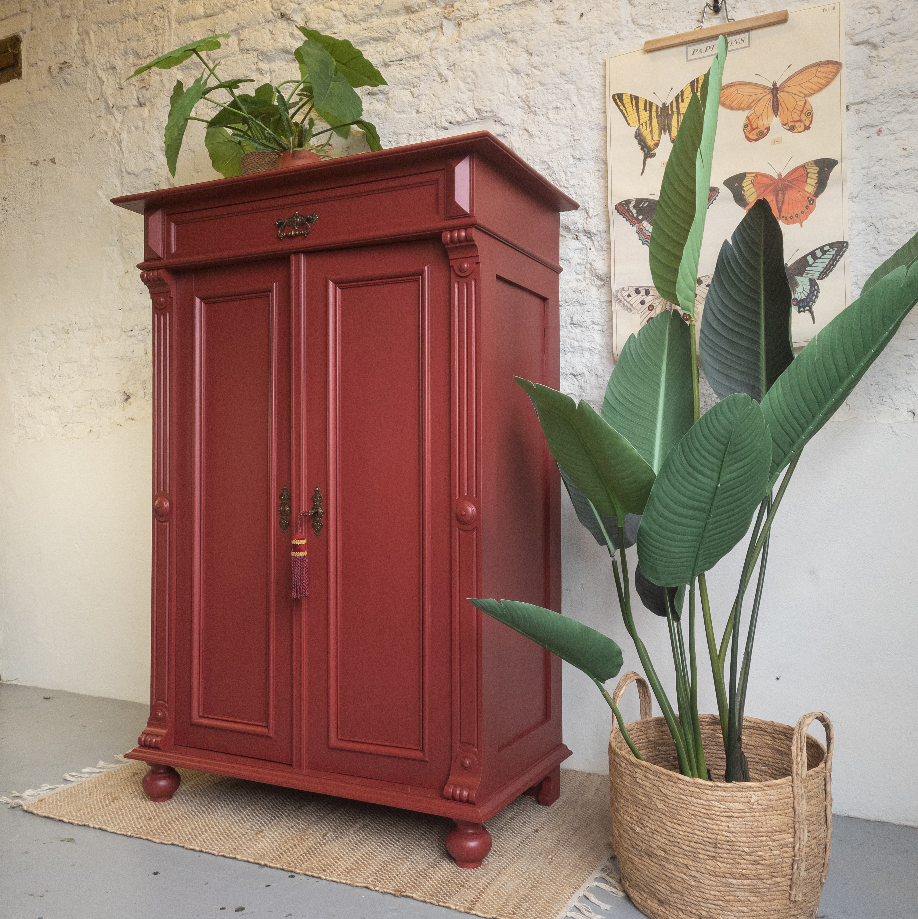 Meidenkast Highander rood Fusion Mineral Paint matte verf Goed Gestyled Brielle