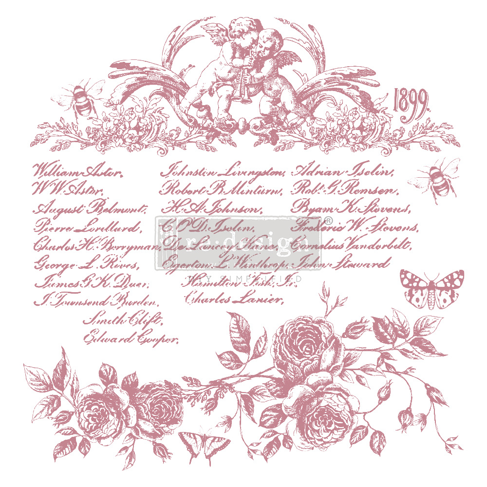 Floral Script stamp meubel stempels goed gestyled
