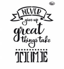 Never give up  sjabloon A4