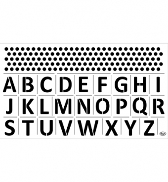 Alfabetset 2-delig sjabloon A3