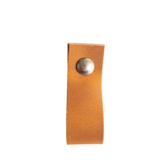 Stoere lerenhandgreep lus Cognac Goed Gestyled Brielle