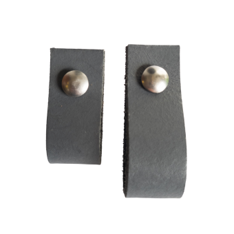 Stoere lerenhandgreep lus Grijs Goed Gestyled Brielle