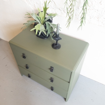 Ladenkast bayberry met leren handgrepen fusion mineral paint Goed Gestyled Brielle