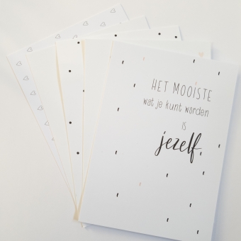 Set van 5 verrassings kaartjes