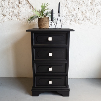 Ladekastje Coal Black mat zwart Fusion Mineral Paint Goed Gestyled Brielle