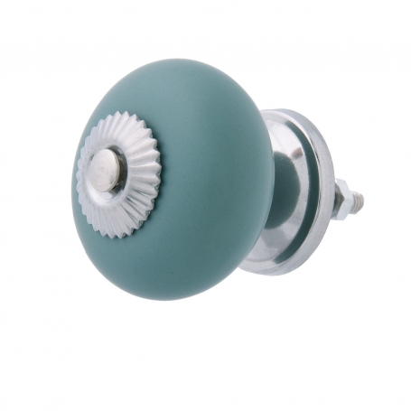 meubelknop keramiek blauw groen