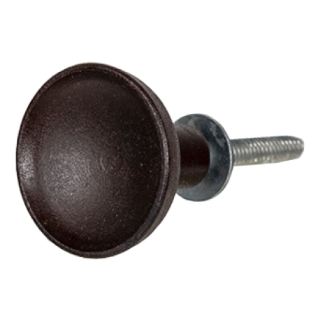 Stoere donker bruine deurknop met zwart van Goed Gestyled brielle