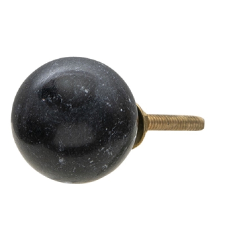 deurknop meubelknop rond zwart steen Goed Gestyled brielle