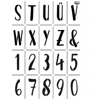 Alfabet sjabloon 2-delig  A5