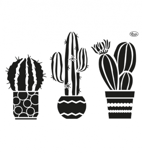 Cactus sjabloon A4