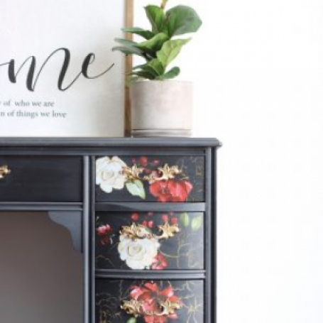 Meubel transfer Midnight Floral goed gestyled brielle