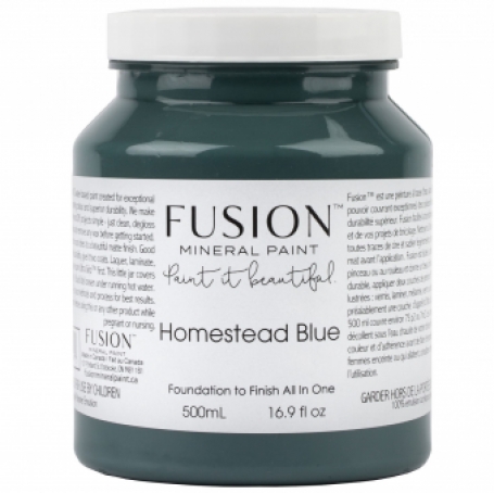 eikenhouten Ladekast opgeknapt. homestead blue Fusion Mineral Paint Goed Gestyled Brielle