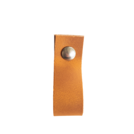 Stoere lerenhandgreep lus Cognac Goed Gestyled Brielle