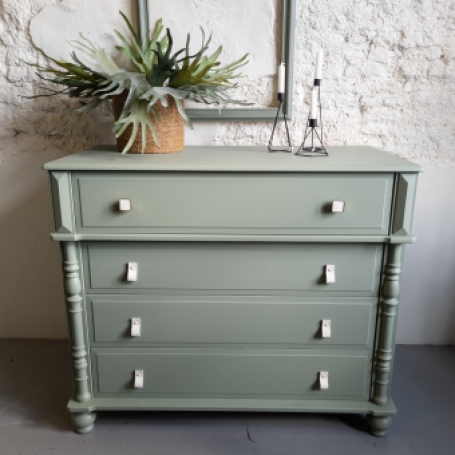 Ladekast oudgroen fusion mineral paint goed gestyled brielle