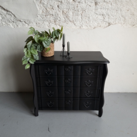 Buikkastje mat zwart Coal Black fusion mineral paint Goed Gestyled brielle