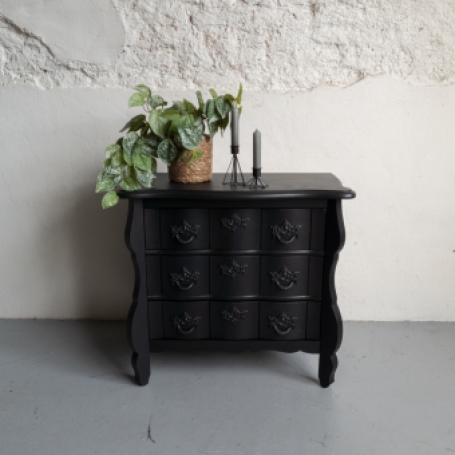 Buikkastje mat zwart Coal Black fusion mineral paint Goed Gestyled brielle