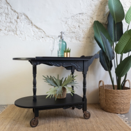 Bar Cart Coal Black opgeknapt door Goed Gestyled brielle