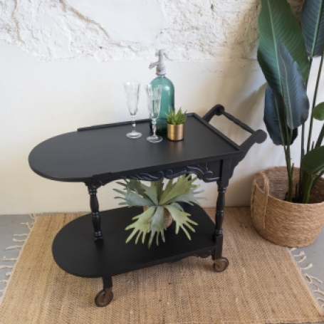 Bar Cart Coal Black opgeknapt door Goed Gestyled brielle