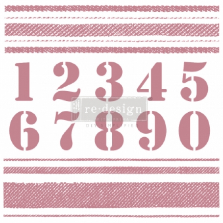 Stripes en cijfers stamp meubel stempels goed gestyled